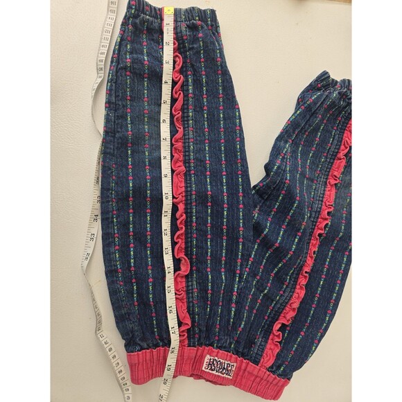 OshKosh B’Gosh Vintage Logo Ruffle Spell Out Heart Denim Jeans Size 3T - Picture 7 of 8